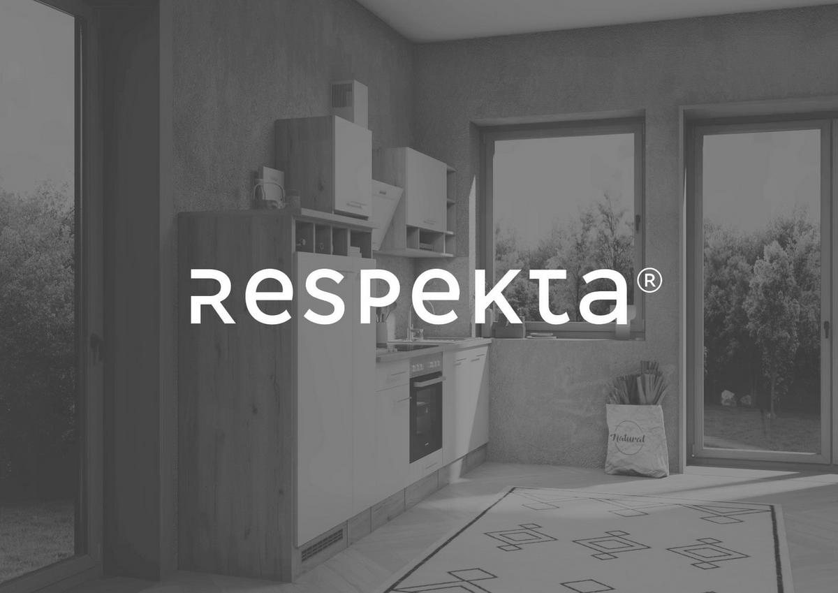 Küchenblock in Weiß/Wildeiche - Wildeiche/Alufarben, Basics, Holzwerkstoff/Metall (310cm) - Respekta