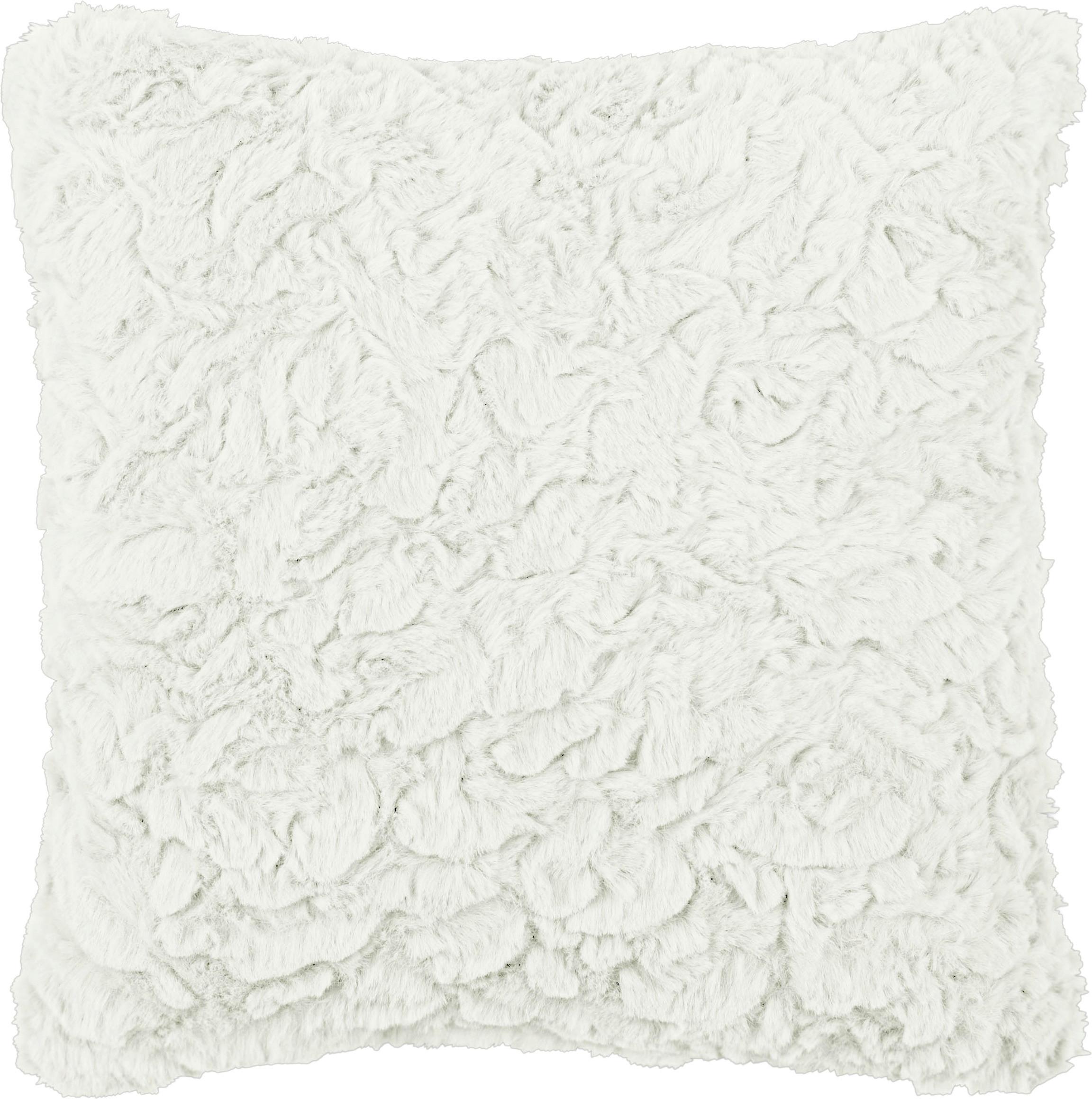 Zierkissen Fluffy Weiß ca. 25x25cm - Weiß, ROMANTIK / LANDHAUS, Textil (25/25cm)