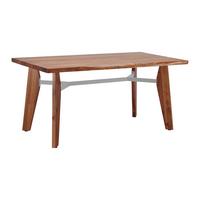 Esstisch Jasper in Holz Akazie massiv hell ca. 160x90 cm - Akaziefarben/Grau, MODERN, Holz/Metall (160/90/75cm) - Bessagi Home