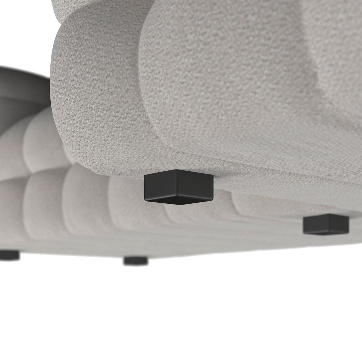 Wohnlandschaft Magda Bouclé Greige - Greige/Beige, MODERN, Holz/Kunststoff (268/157cm) - Bessagi Home