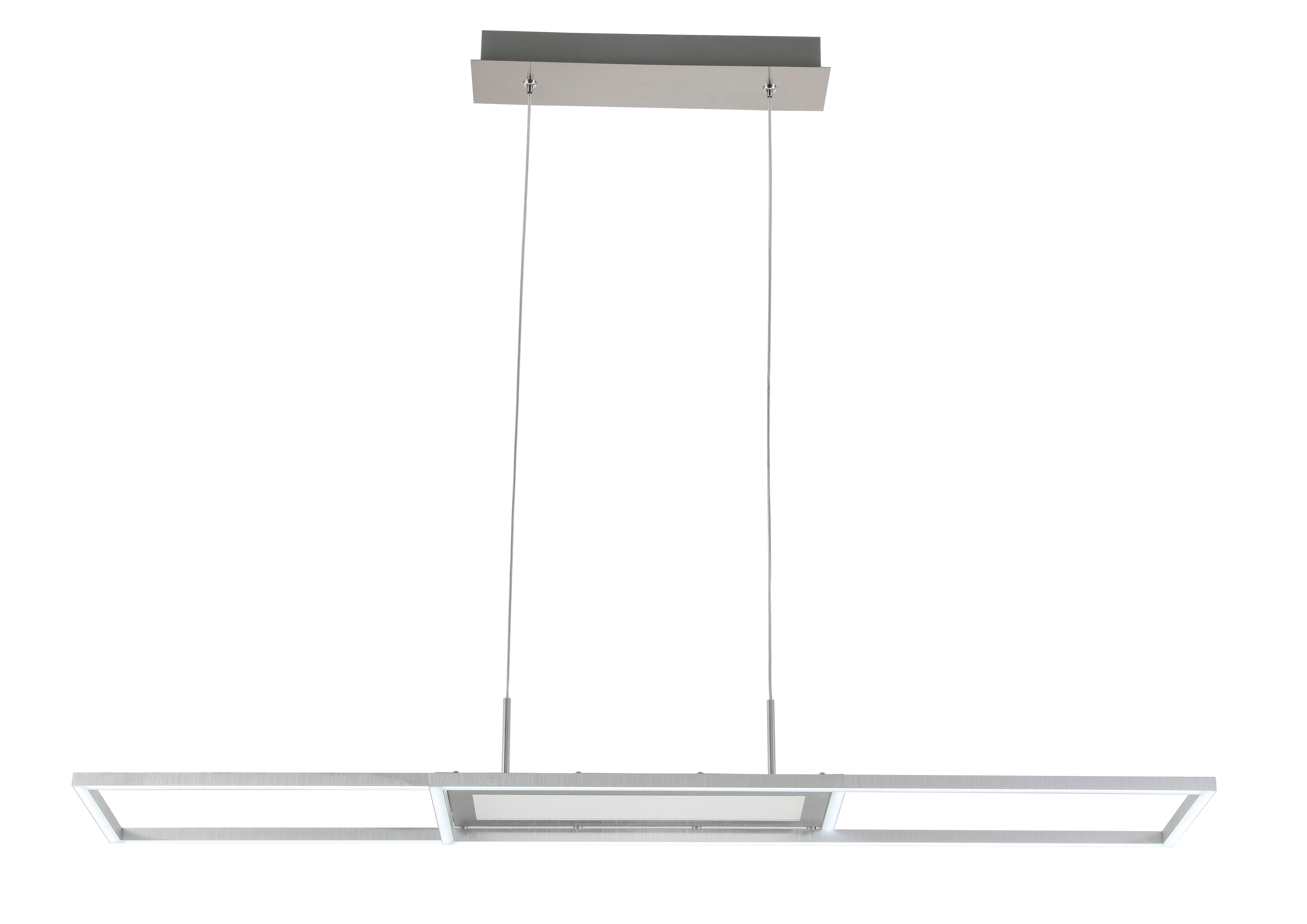 LAMPA WISZĄCA LED NOYA *SBN*SH* - kolor aluminiowy, Trend, tworzywo sztuczne/metal (105/27cm) - Novel