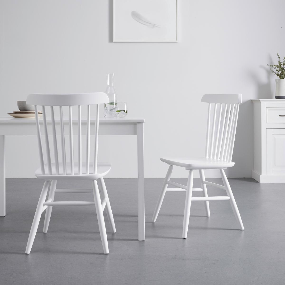 ZESTAW KRZESEŁ PEDRO - biały, Modern, drewno (48/89/52cm) - Bessagi Home