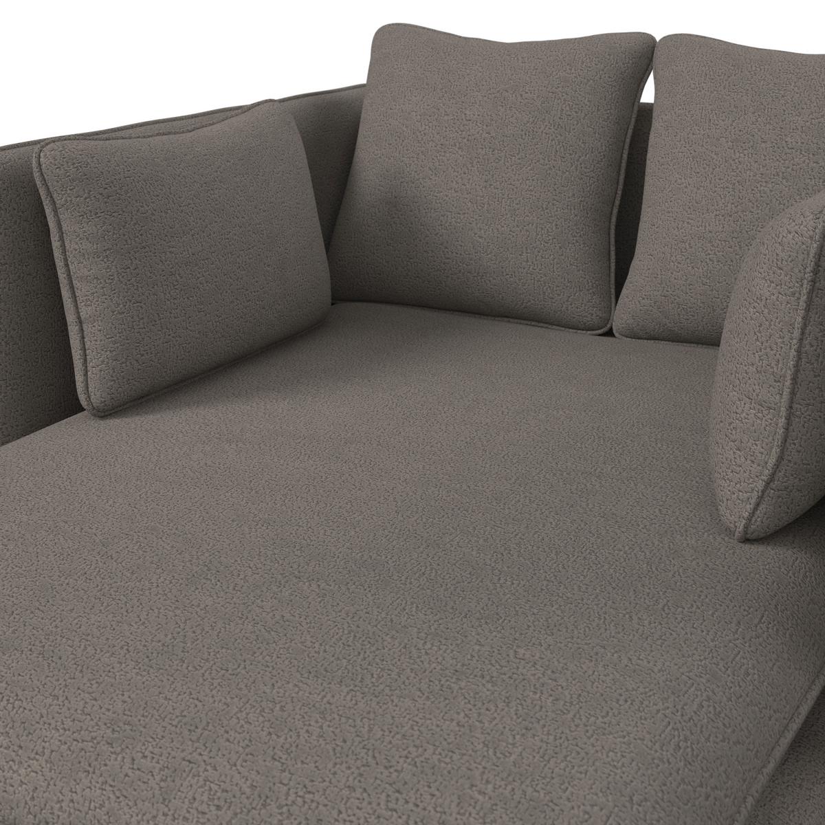 Relaxliege Sandy Chenille Grau - Schwarz/Grau, Modern, Holz/Textil (120/74/160cm) - Bessagi Home