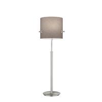 Stehleuchte Camden Grau/Nickel max. 60 Watt - Grau/Nickelfarben, Basics, Textil/Metall (65,0/187,0cm) - Trio Leuchten