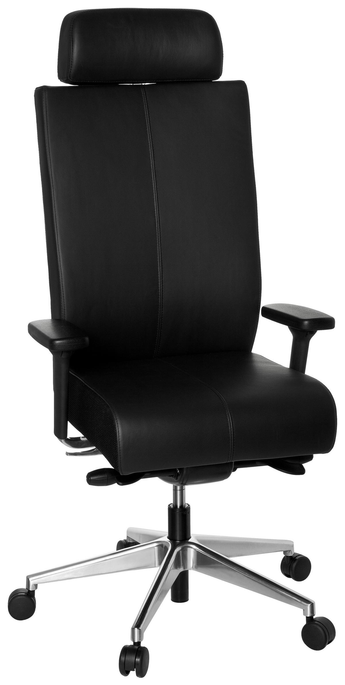 Pisarniški Stol Pro-tec Xxl, Črna - srebrne barve/črna, Moderno, kovina/umetna masa (59/138/49cm) - MID.YOU