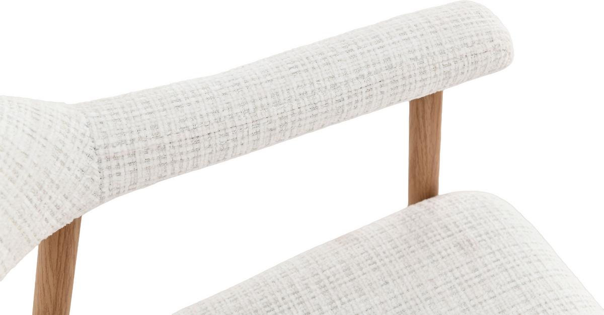 Barhocker Silke Eichefarben/Beige - Eichefarben/Beige, MODERN, Holz/Textil (56/94/54cm) - Mömax
