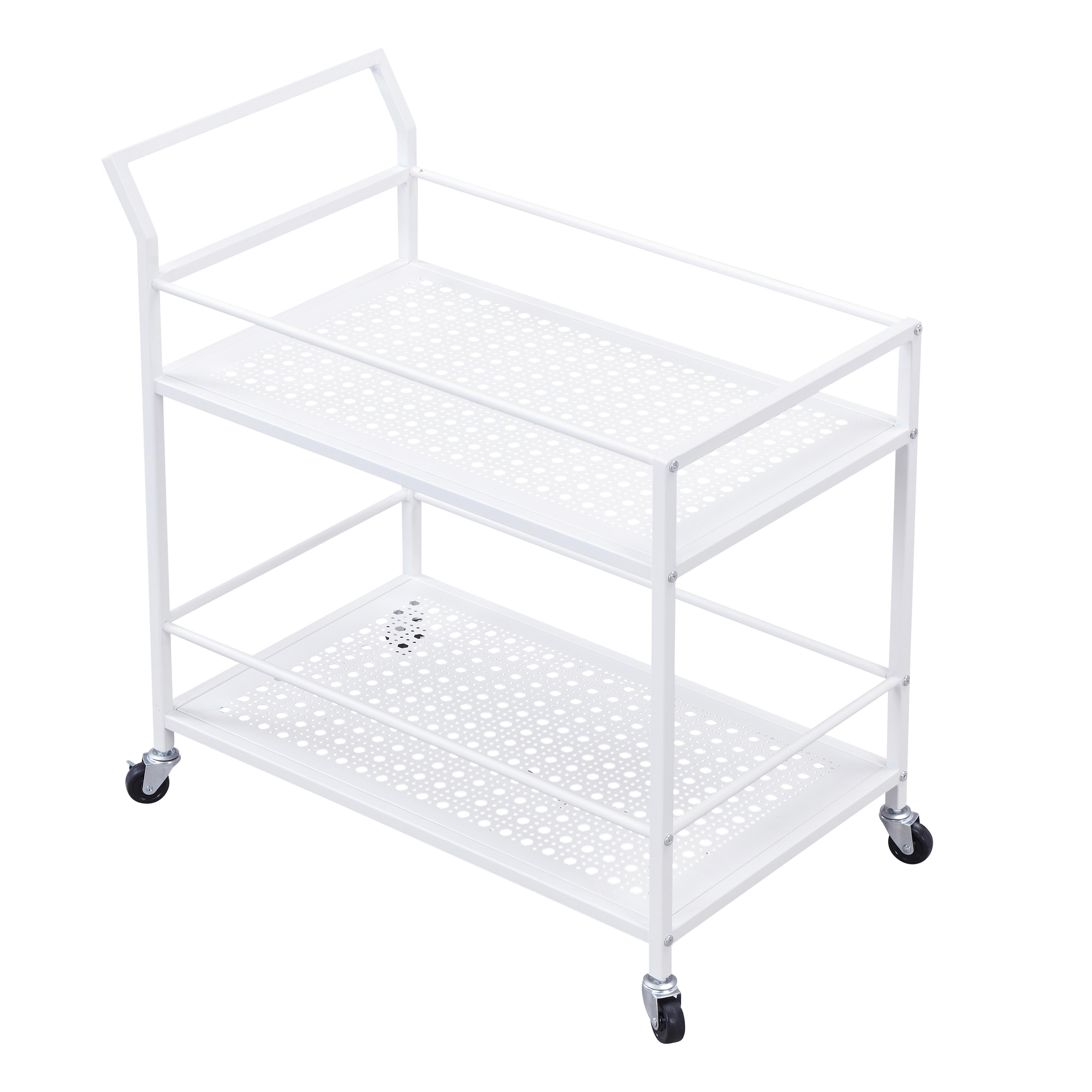 Servierwagen Wl7.322 - Weiss, Design, Kunststoff/Metall (79/45/83cm) - MID.YOU