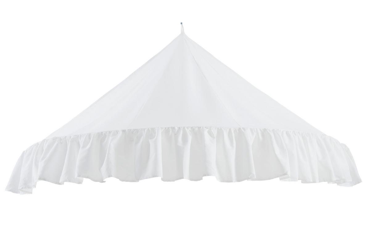 BALDACHIM NAD ŁÓŻKO BASIC - biały, Basics, tkanina (55/78/145cm) - My Baby Lou