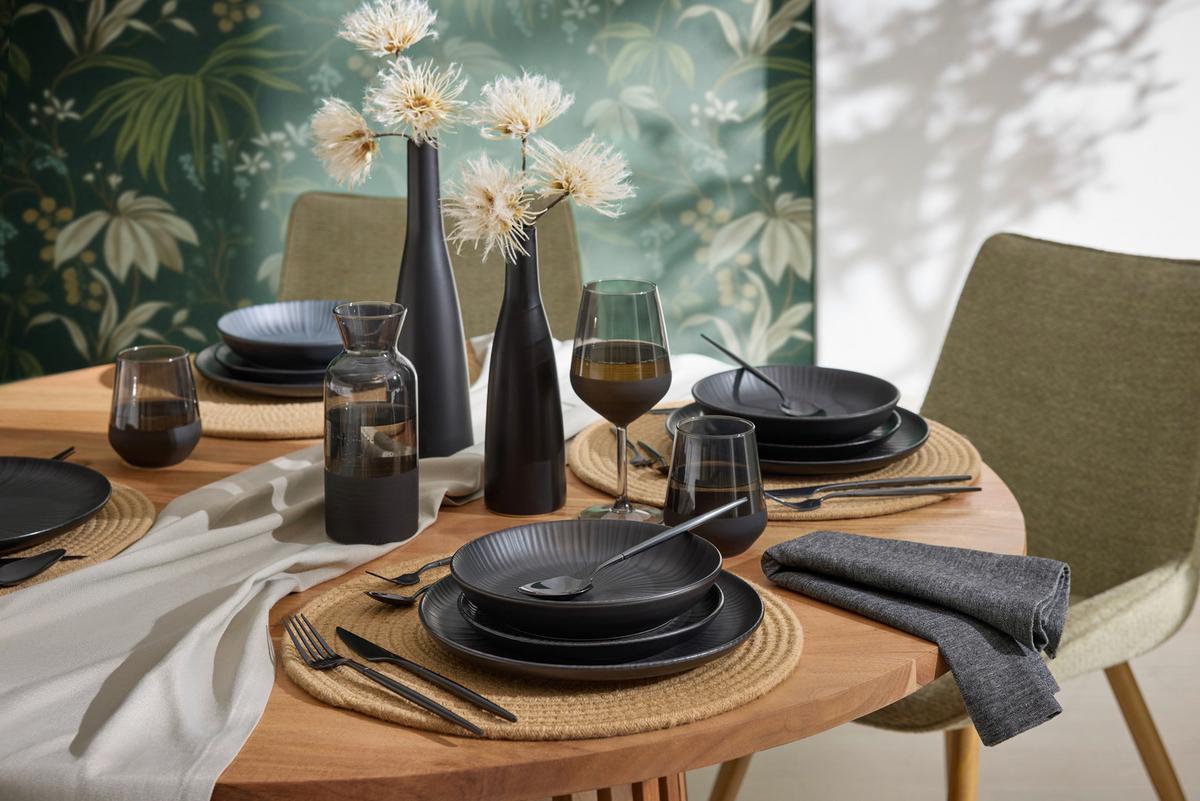 Trinkglas Black ca. 425ml - Schwarz, MODERN, Glas (6,8/11cm) - Mömax