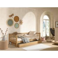 Ausziehbett FORREST ca.90x200cm Echtholz Eiche - Naturfarben, MODERN, Holz (90/200cm) - Vipack