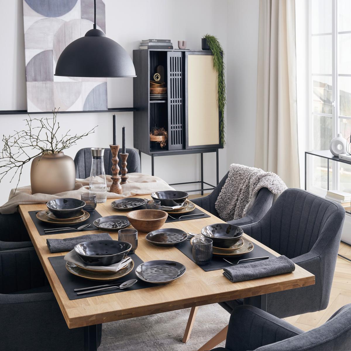 Set prosoape de vase 2/1 HENRY - negru, Modern, textil (50/70cm) - Modern Living