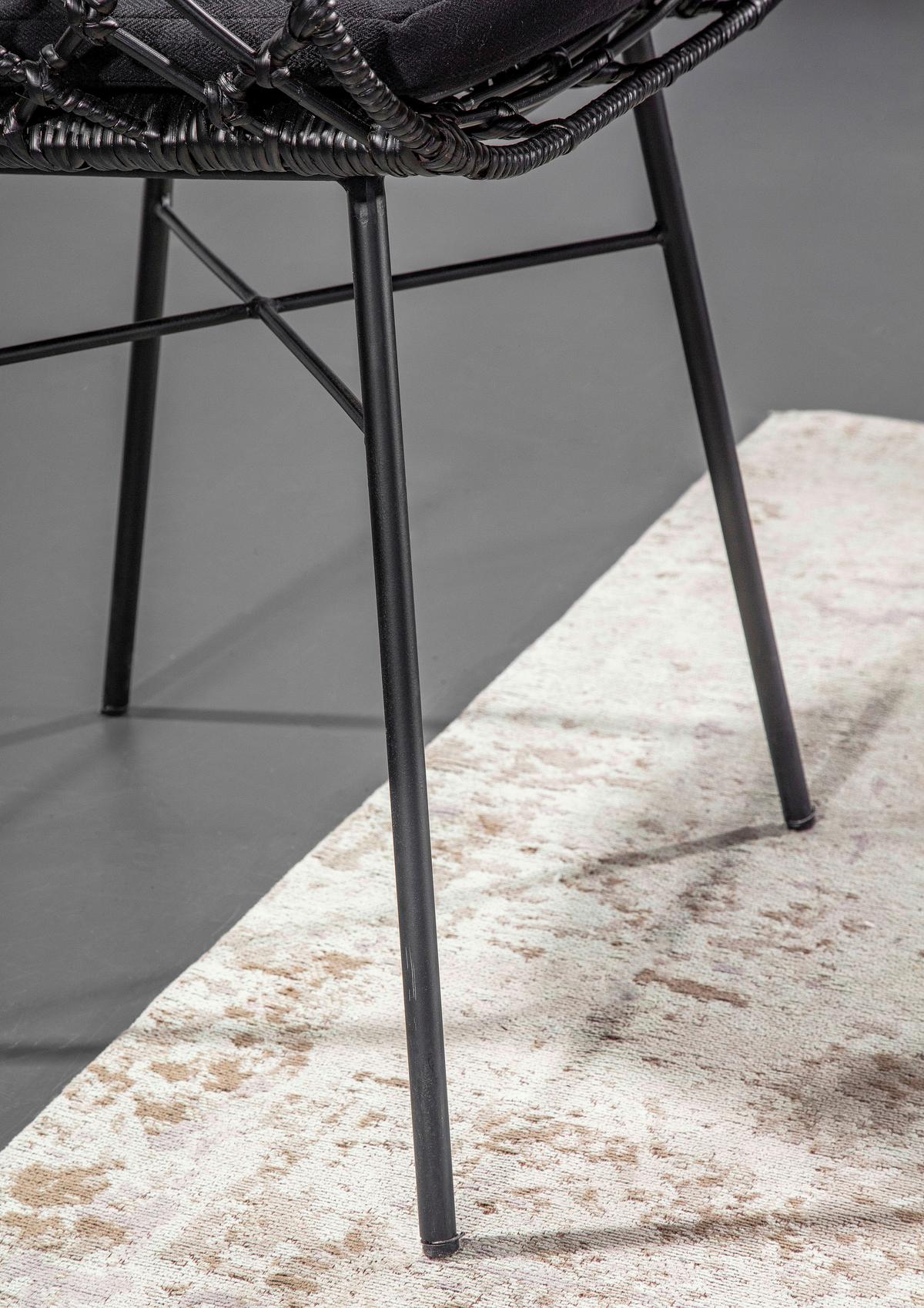KRZESŁO GÖTEBORG - antracytowy/czarny, Design, metal/drewno (60/85/58cm) - Landscape
