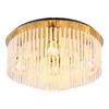 Deckenleuchte Gorley Goldfarben/Klar max. 60 Watt - Klar/Goldfarben, KONVENTIONELL, Glas/Metall (50/25cm) - Globo