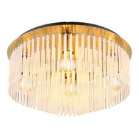 DECKENLEUCHTE 15698D1M - Klar/Goldfarben, Konventionell, Glas/Metall (50/25cm) - Globo