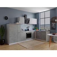 Kotna Kuhinja Z Aparati Malia, 310x172cm - barve nerjavečega jekla/siva, Basics, kovina/leseni material (310/172cm) - Respekta