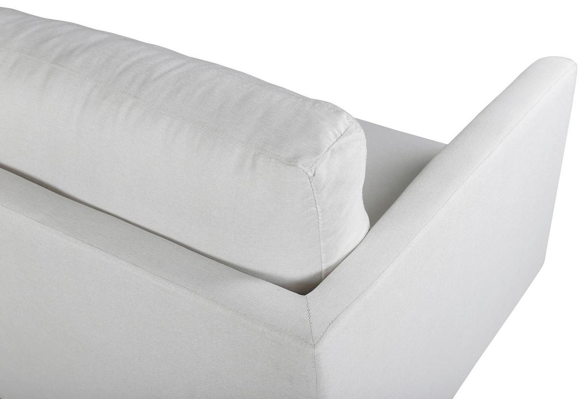 2-SITZER-SOFA ZOOM - Creme/Schwarz, Design, Textil/Metall (180/78/80cm) - Livetastic