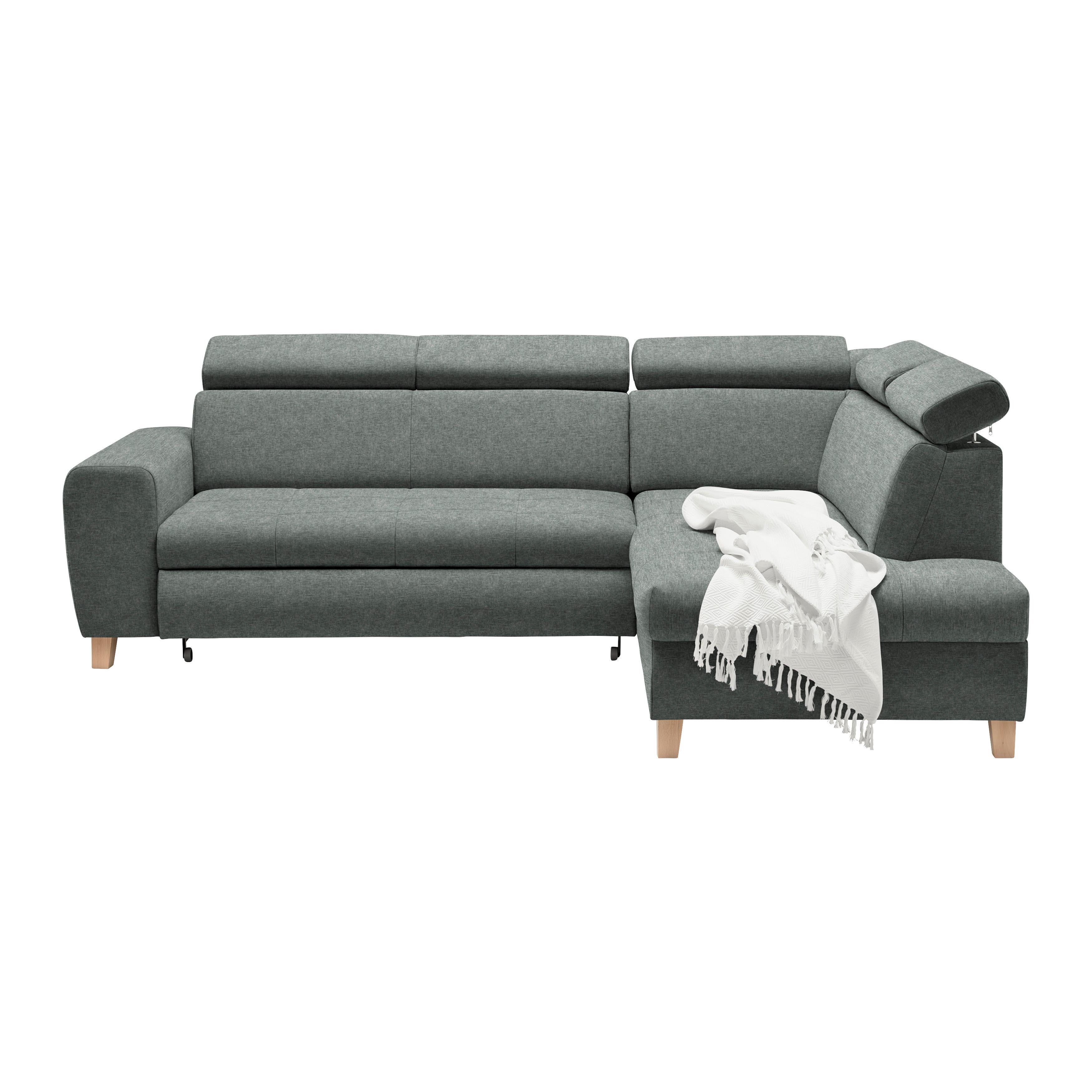 Coltar LUGO - gri-albăstrui, Modern, plastic/lemn (266/98/205cm) - Mömax