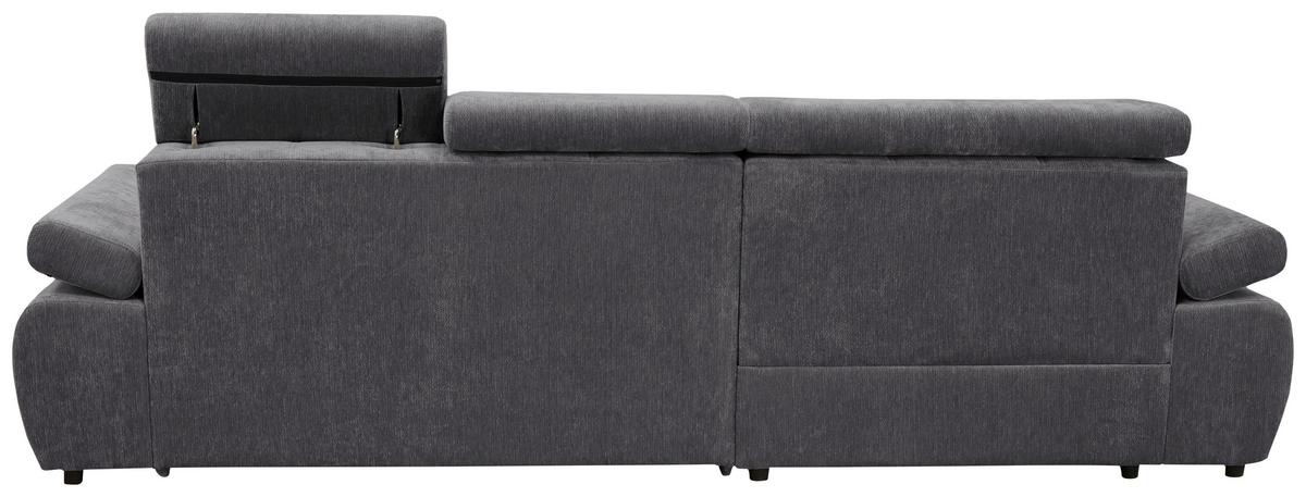 Kutna Garnitura Vegas - tamno siva/crna, Design, drvo/tekstil (173/294cm) - Modern Living
