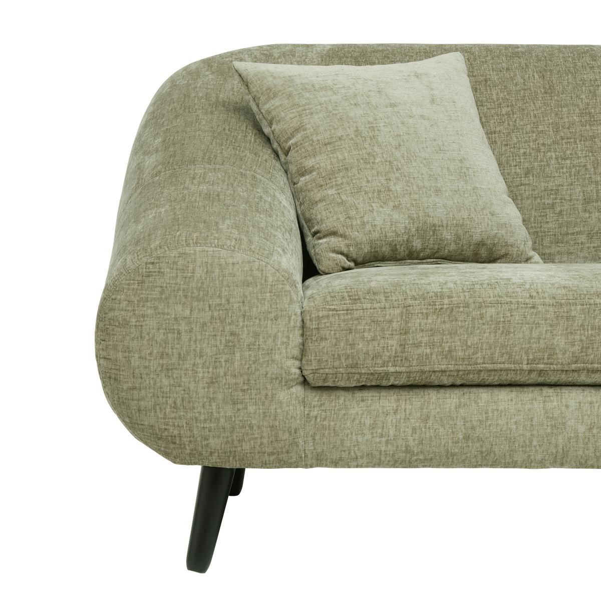 Megasofa Buckley Grün - Schwarz/Grün, MODERN, Holz/Textil (225/75/102cm) - Premium Living