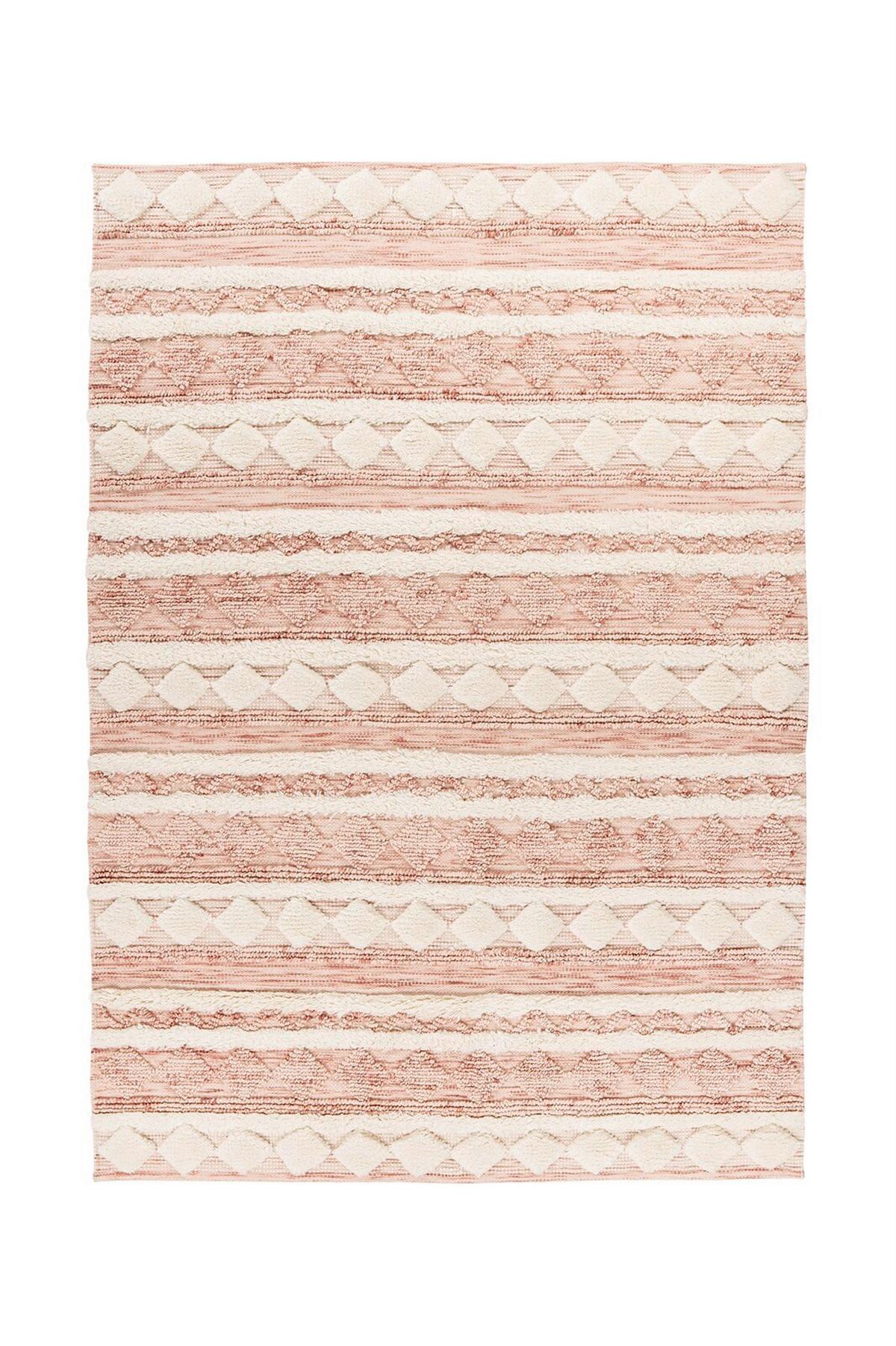 TEPPICH BOHIST 225 ROSA / CREME - Rosa, Konventionell, Textil (80/150cm) - Kayoom