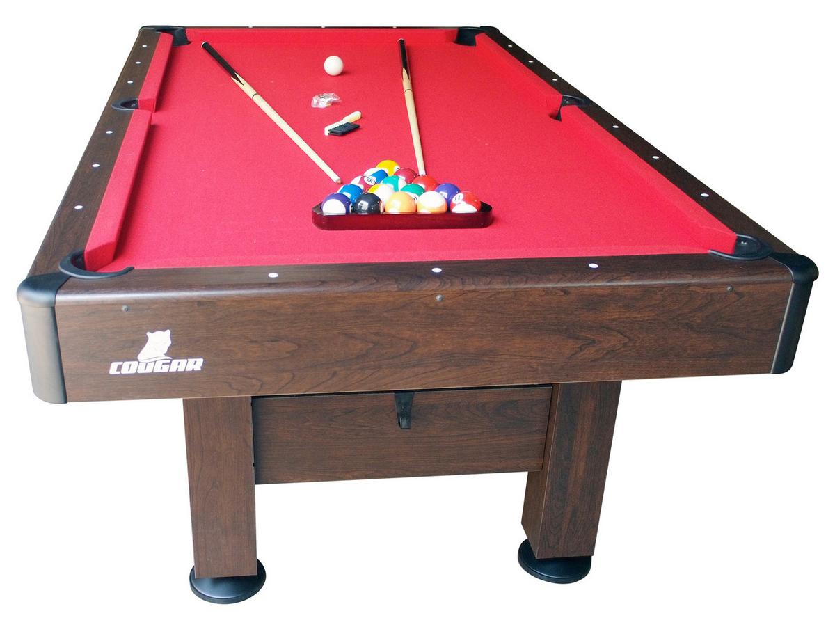 Billardtisch Saphir in Braun/Rot - Rot/Braun, Basics, Holz/Kunststoff (125/79/225cm) - Ambia Garden