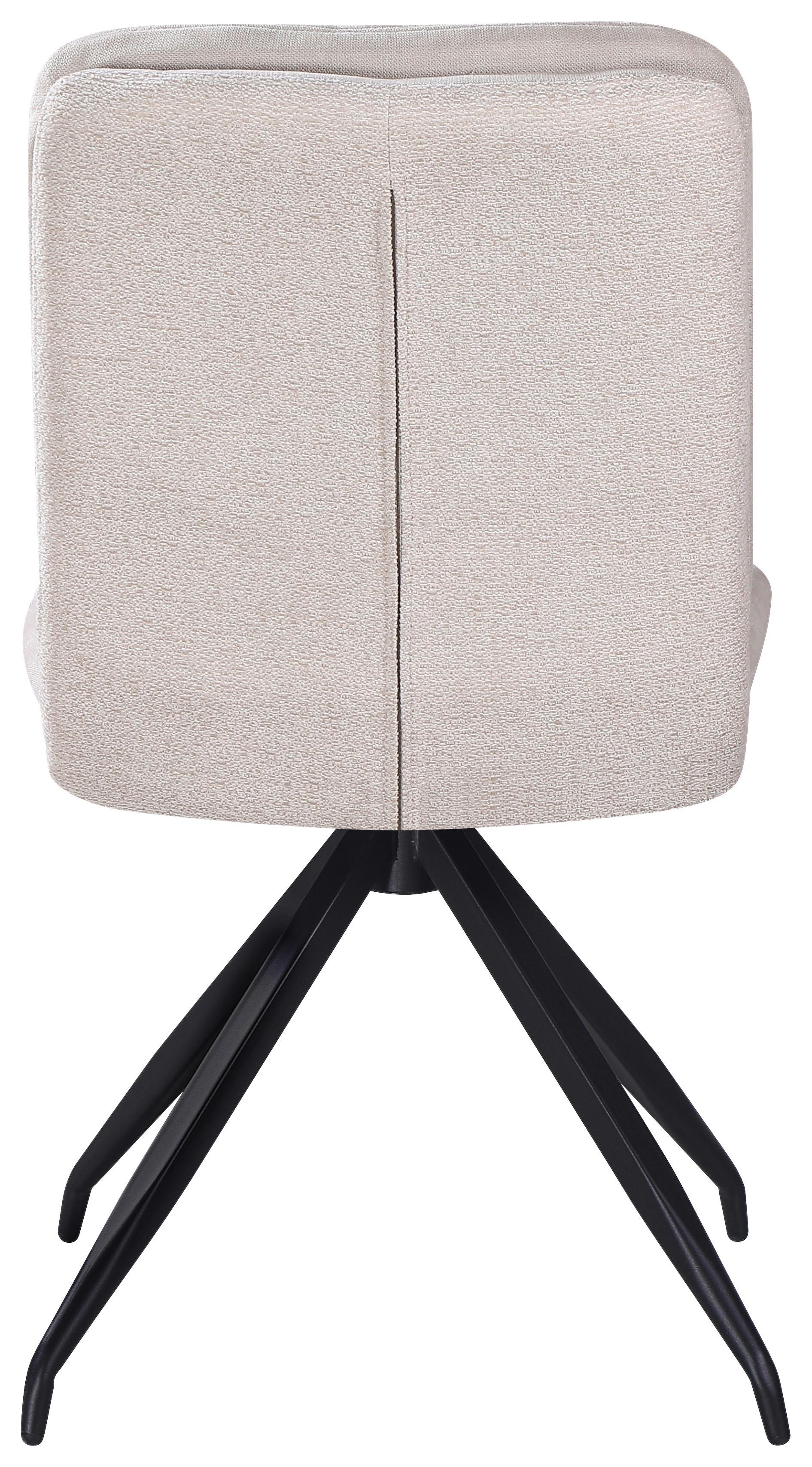 Stuhl Nova Beige - Beige/Schwarz, MODERN, Textil/Metall (48/89/67cm) - Premium Living