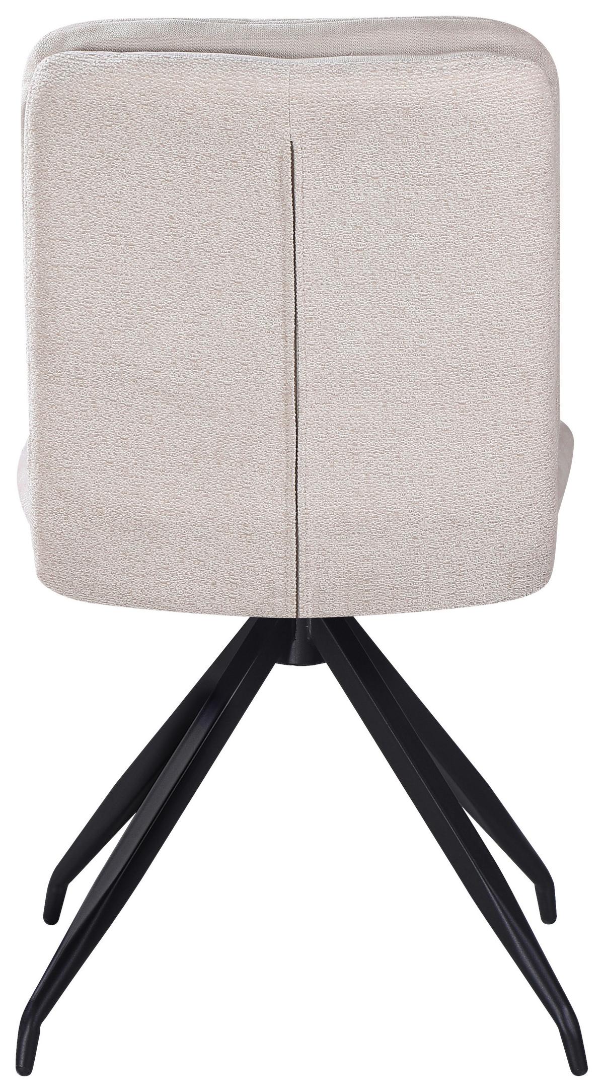 Stuhl Nova Beige - Beige/Schwarz, MODERN, Textil/Metall (48/89/67cm) - Premium Living