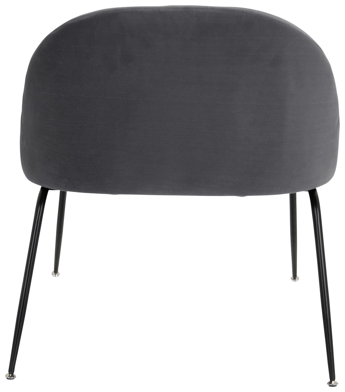 Stol Velvo, Siva - siva/črna, Basics, kovina/tekstil (72/80/65cm) - MID.YOU