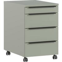 Rollcontainer Ribera Grün - Grün, Modern, Holzwerkstoff/Kunststoff (42/63/60cm) - Premium Living