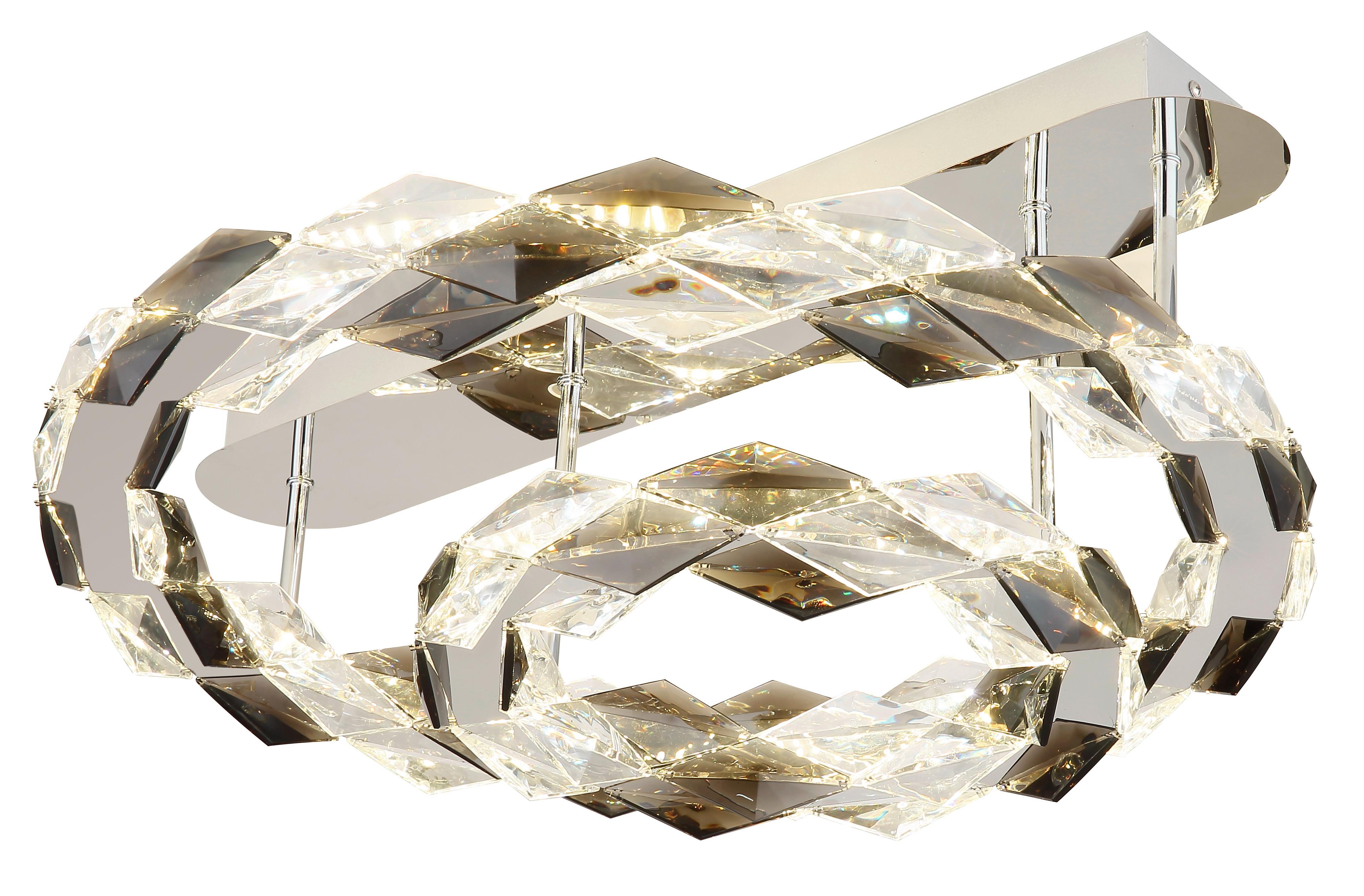 LED-Deckenleuchte Karilion Klar max. 40 Watt - Klar, Design, Kunststoff/Metall (55/24cm) - Globo