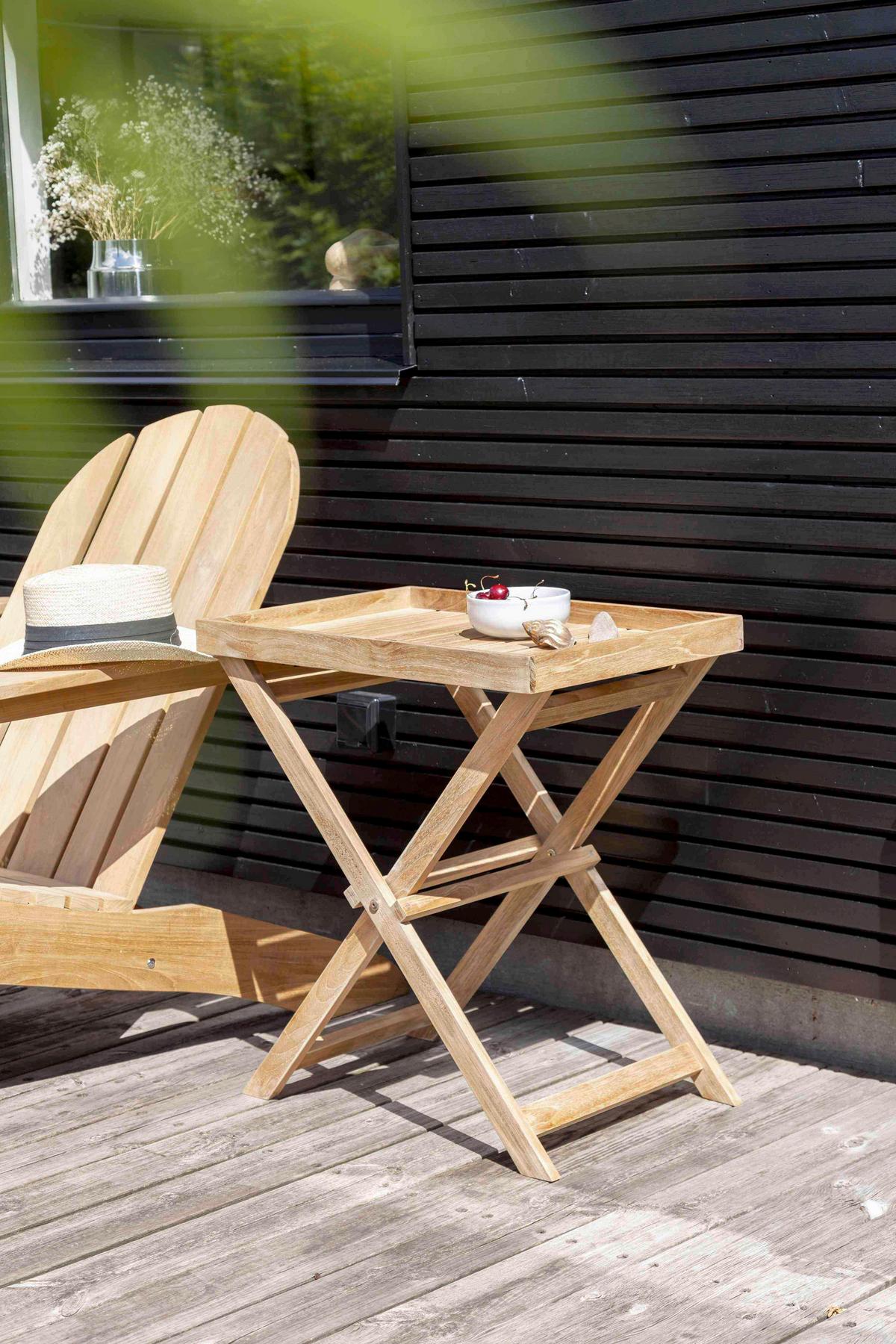TABLETTTISCH TRAY TABLE - Teakfarben, KONVENTIONELL, Holz (60/40/65cm) - MID.YOU