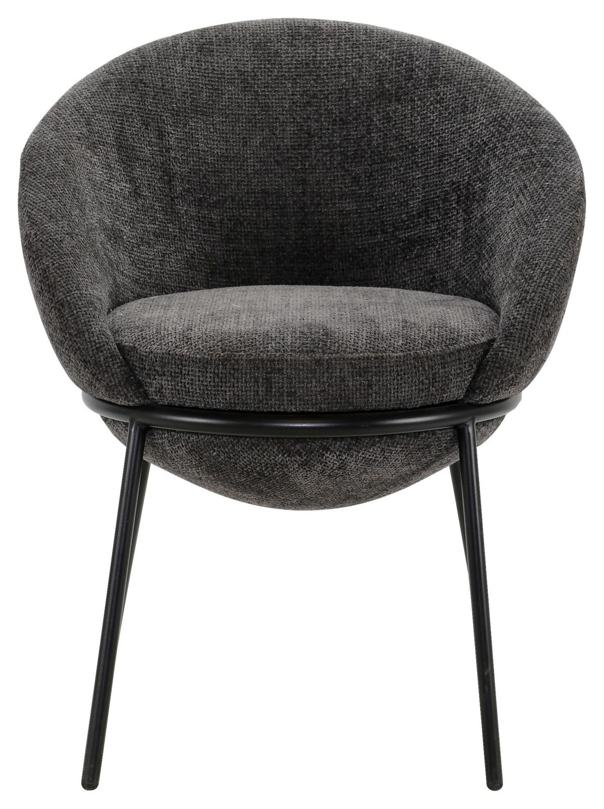 KRZESŁO Z PODŁOKIETNIKAMI BOWIE - beżowy/czarny, Design, metal/tkanina (61/76,5/59cm) - Novel