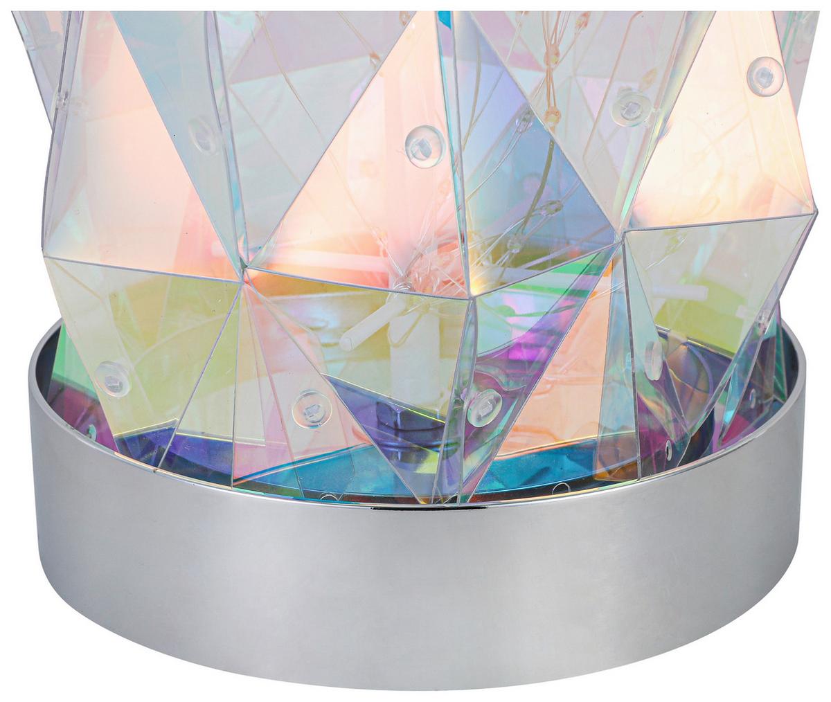 Stoječa Led-svetilka Gloria - barve kroma/prosojno, Moderno, umetna masa (17/97,5cm) - Mömax