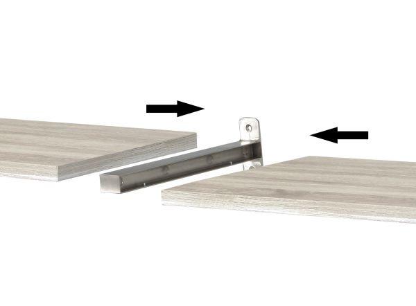 VÄGGHÅLLARE LENTINI II -SB- - aluminiumfärg, Modern, metall (3,2/8/25,5cm) - Mömax