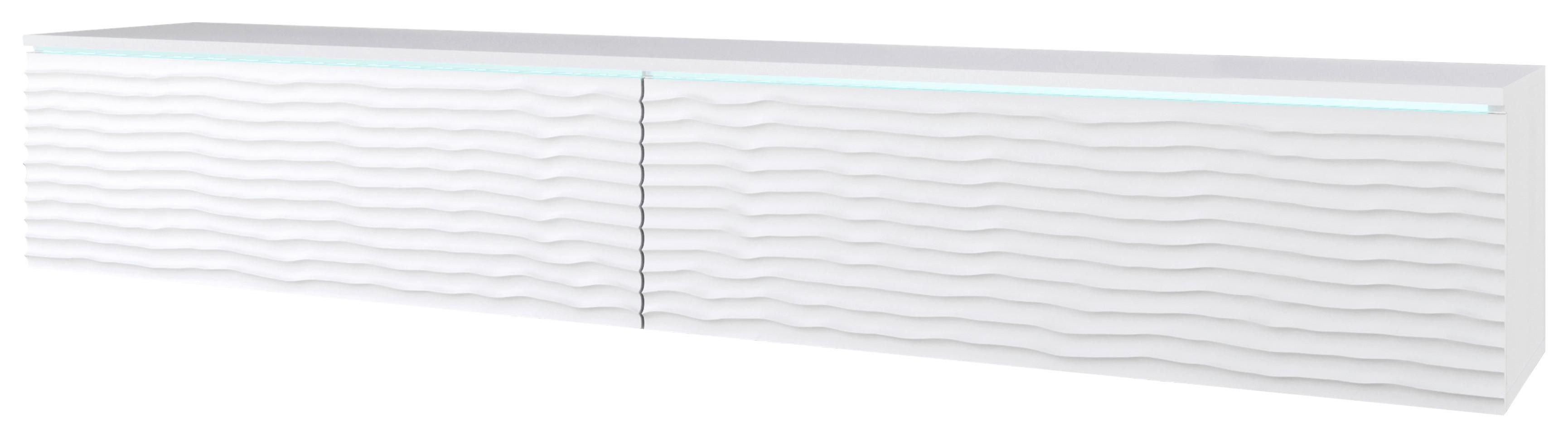 LOWBOARD D180 WEISS B: 180 CM - Weiss/Grau, Lifestyle, Holzwerkstoff/Kunststoff (180/30/33cm) - P & B