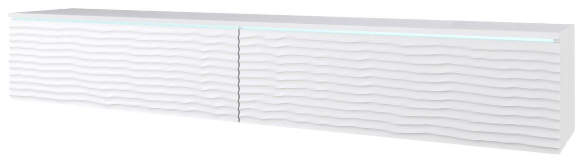 LOWBOARD D180 WEISS B: 180 CM - Weiss/Grau, Lifestyle, Holzwerkstoff/Kunststoff (180/30/33cm) - P & B