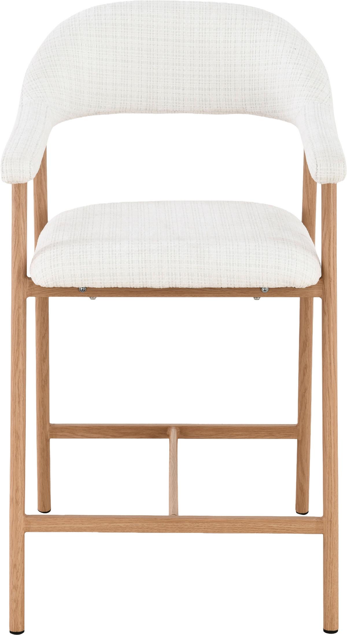 Barhocker Silke Eichefarben/Beige - Eichefarben/Beige, MODERN, Holz/Textil (56/94/54cm) - Mömax