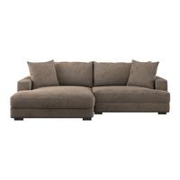 Ugaona Garnitura Pelle - svetlobraon/crna, Moderno, tekstil (180/265cm)