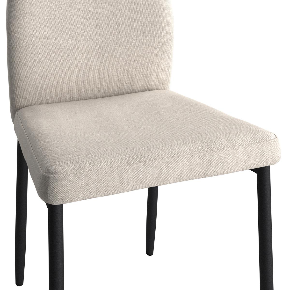 Stol Augusta - črna/bež, Moderno, kovina/tekstil (45/87/55cm) - Mömax