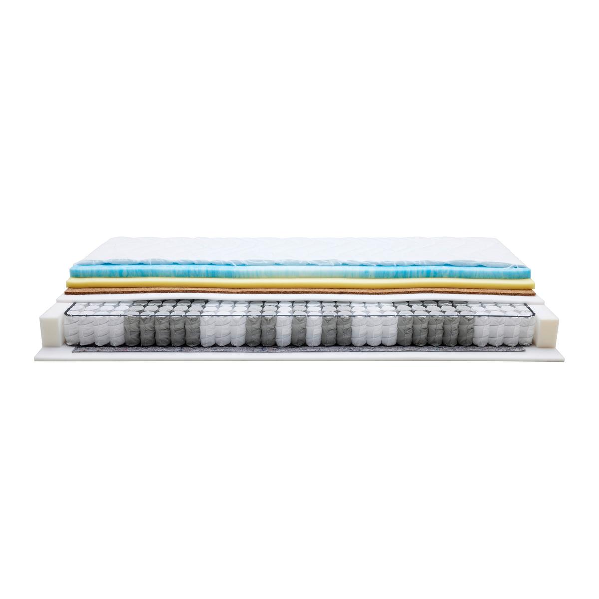 Taschenfederkernmatratze Kokos H3 ca. 80x200cm - Weiß, Textil (80/200cm) - Premium Living