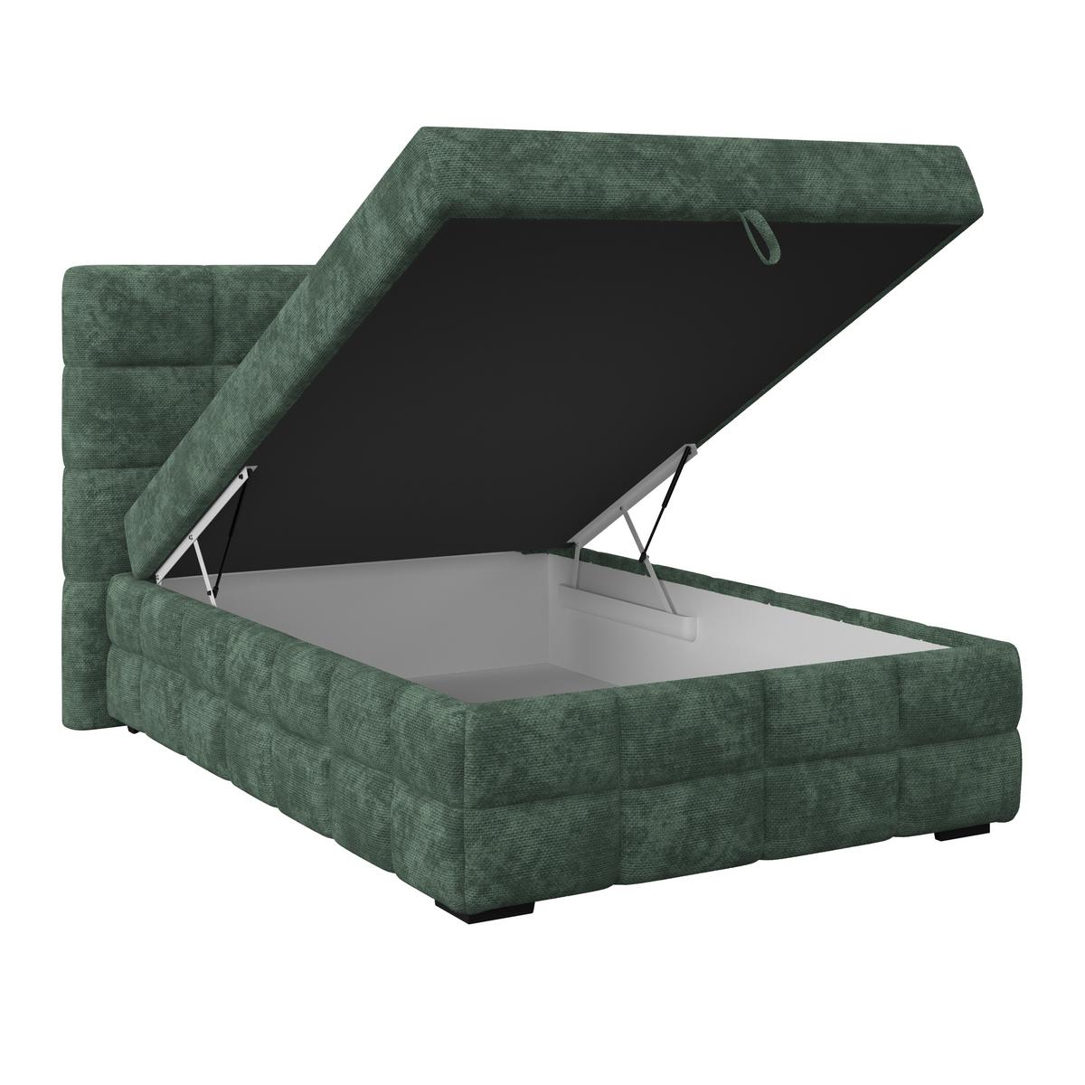 PAT BOX VEGA - verde, Trend, lemn/textil (140/200cm) - Modern Living