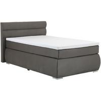 Boxspring Krevet Gala - boje kroma/antracit, Basics, tekstil/metal (120/200cm)