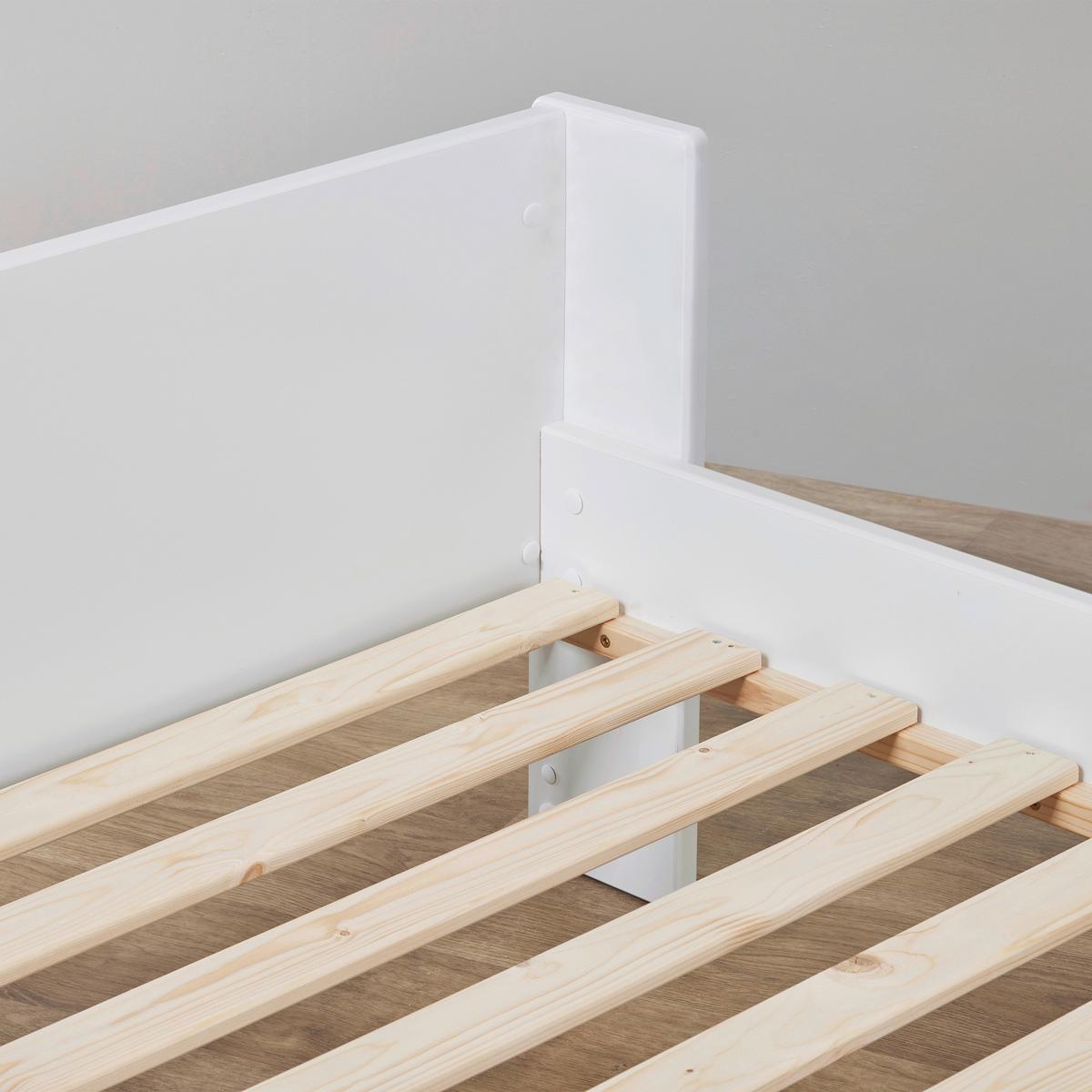 Kinder-/Juniorbett Weiß ca. 90x200 cm - Naturfarben/Weiß, MODERN, Holz/Holzwerkstoff (90/200cm) - MID.YOU