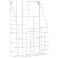 REGAŁ ŚCIENNY NEWS - biały, Trend, metal (27/35,5/8,5cm) - Carryhome