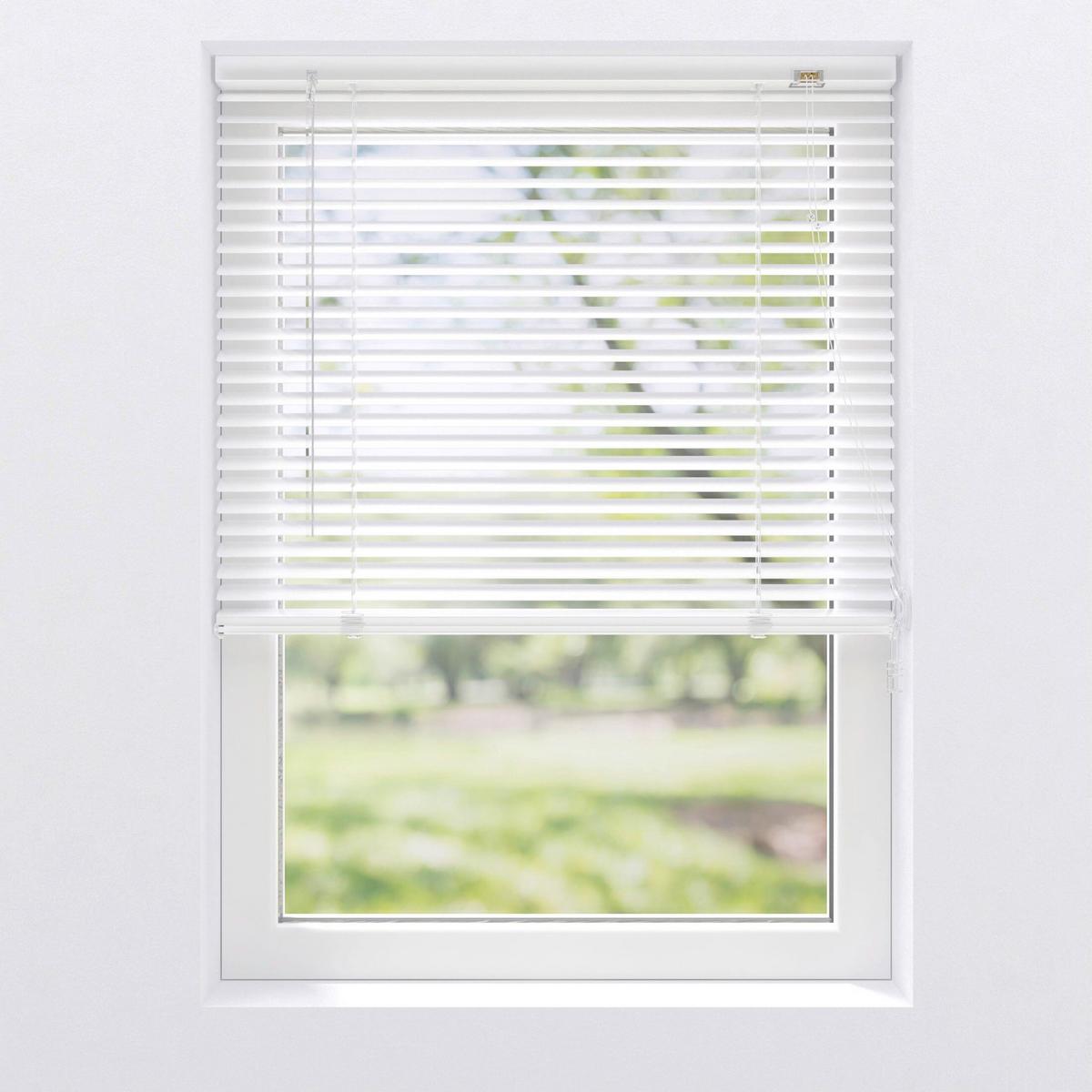 Jalousie Aluminium Weiß ca. 40x130cm - Weiß, Basics, Metall (40/130cm)