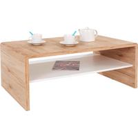 Măsuţă de cafea CALA LUNA - alb/stejar San Remo, Modern, material pe bază de lemn (100/40/59cm) - Modern Living