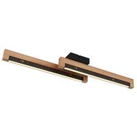 Stropna Led-svetilka Starla, S Sijalko - črna/bela, Natur, kovina/umetna masa (70/13/8cm) - Globo