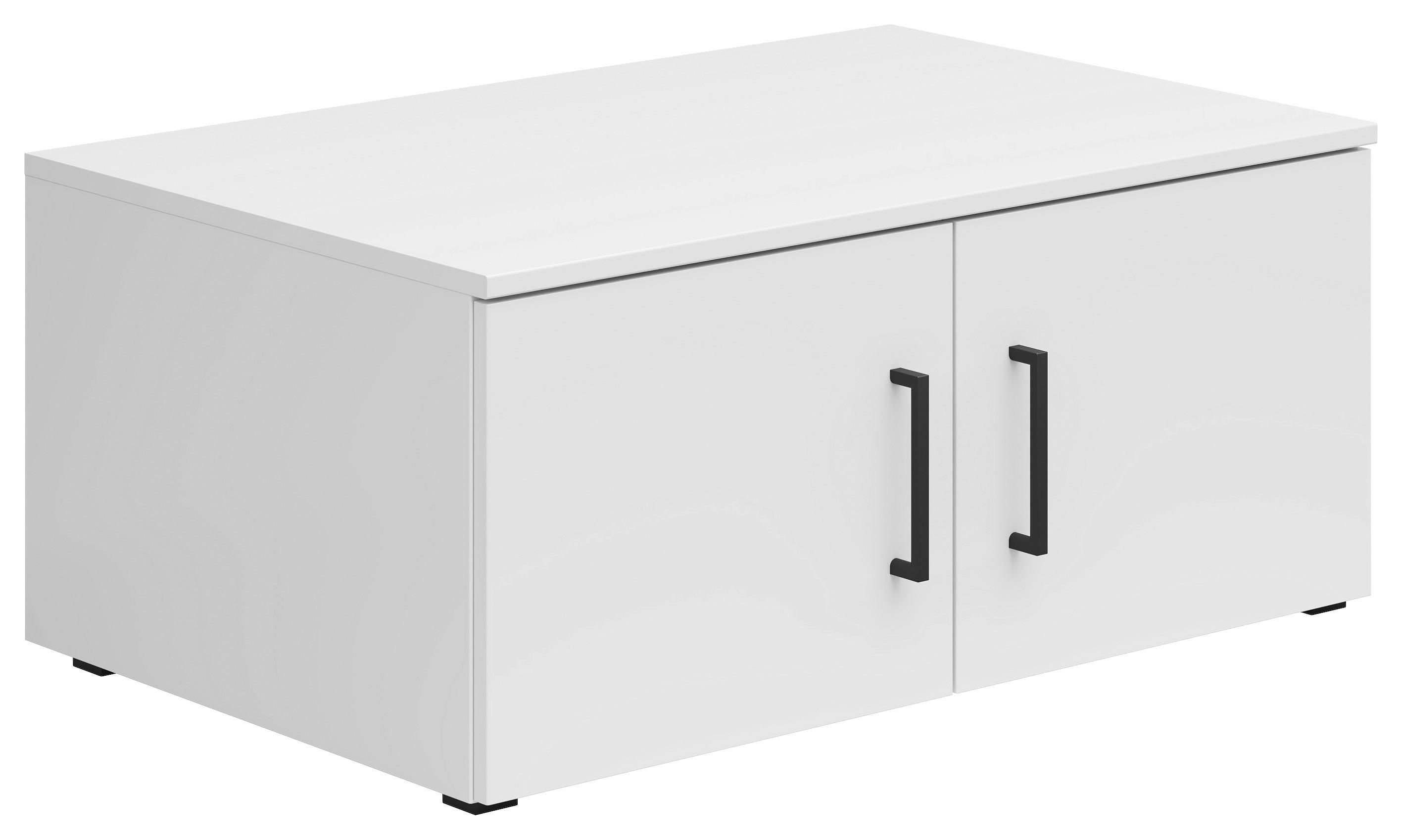Aufsatzschrank Multistauraum Weiß - Schwarz/Weiß, MODERN, Holzwerkstoff/Kunststoff (80/35/52cm) - Mömax