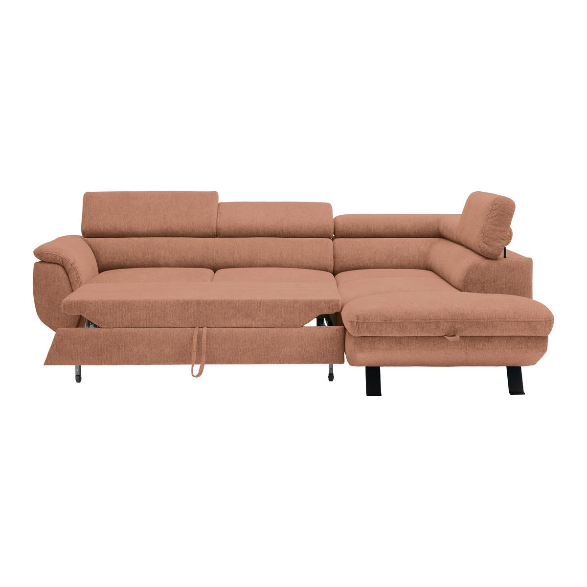 Kutna Garnitura Raven - boje marelice/crna, Moderno, tekstil/metal (257/198cm) - Modern Living