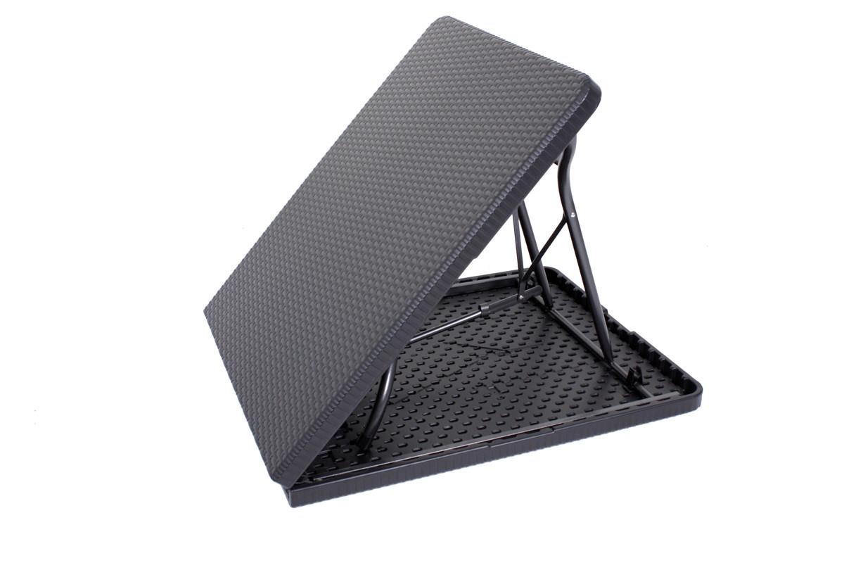 Gartenklapptisch Ventana ca. 180x75 cm Schwarz - Schwarz, Basics, Kunststoff/Metall (180/75/72cm) - Gardenson